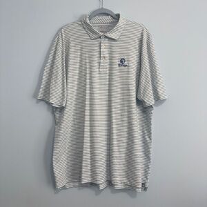 Peter Millar Mens Short Sleeve Summer Comfort Striped Polo Shirt Size XL
